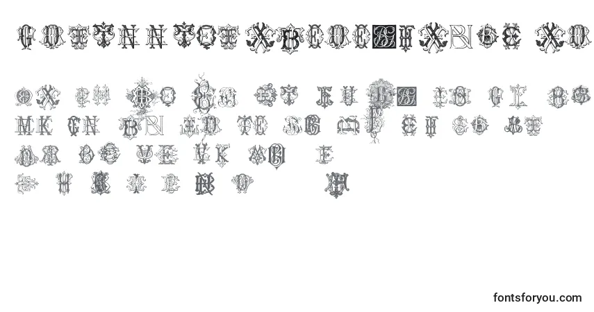 IntellectaMonogramsRandomSamplesFour Font – alphabet, numbers, special characters