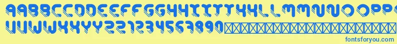 Weitere Informationen zur ConcentrateItalic-Schriftart ConcentrateItalic-Schriftart – Blaue Schriften auf gelbem Hintergrund