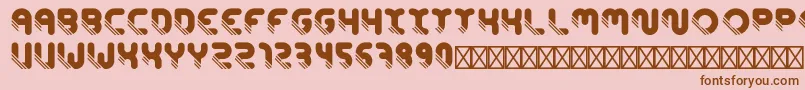 フォントConcentrateItalic – ピンクの背景に茶色のフォント