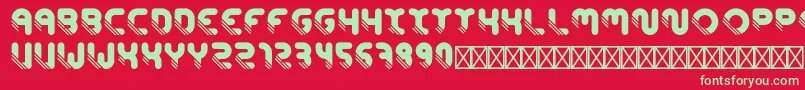 Шрифт ConcentrateItalic – зелёные шрифты на красном фоне