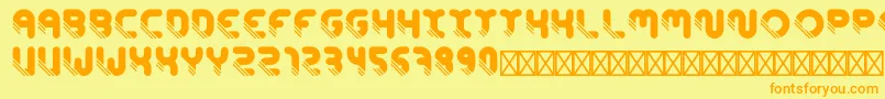 ConcentrateItalic Font – Orange Fonts on Yellow Background