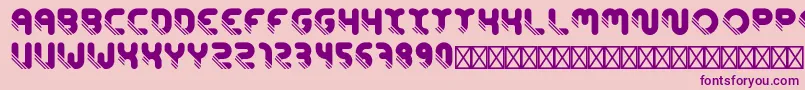 Czcionka ConcentrateItalic – fioletowe czcionki na różowym tle