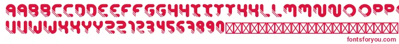 ConcentrateItalic-Schriftart – Rote Schriften auf weißem Hintergrund