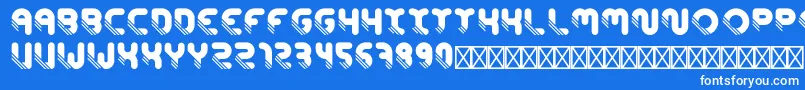 ConcentrateItalic Font – White Fonts on Blue Background