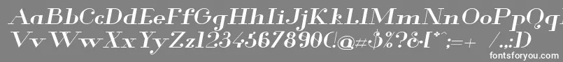 Glamor Mediumextendeditalic Font – White Fonts on Gray Background