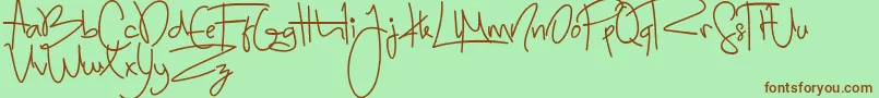 Sugar ffy-Schriftart – Braune Schriften auf grünem Hintergrund