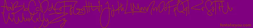 Sugar ffy-Schriftart – Braune Schriften auf violettem Hintergrund