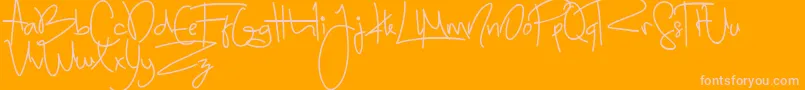 フォントSugar ffy – オレンジの背景にピンクのフォント