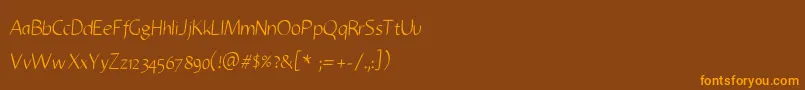 Шрифт LuisCandara – оранжевые шрифты на коричневом фоне