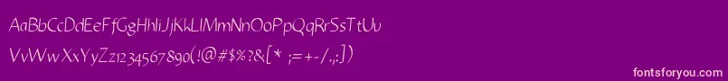 フォントLuisCandara – 紫の背景にピンクのフォント