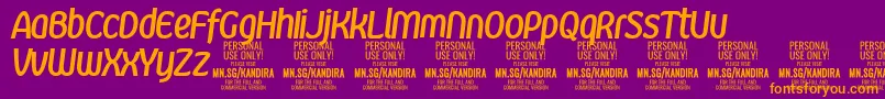 fuente KandiraBolitPersonalUse – Fuentes Naranjas Sobre Fondo Morado