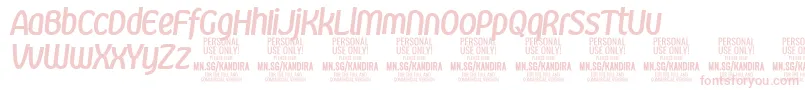 KandiraBolitPersonalUse Font – Pink Fonts on White Background