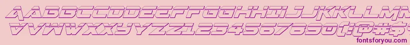 Geminalaser3Dital Font – Purple Fonts on Pink Background