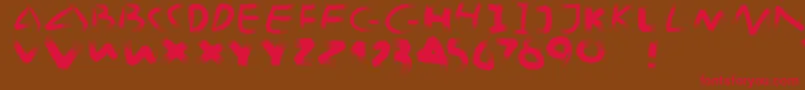 Spikybrush Font – Red Fonts on Brown Background