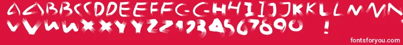 Spikybrush Font – White Fonts on Red Background