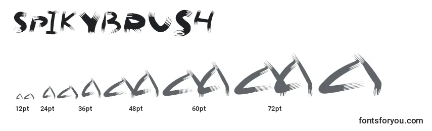 Размеры шрифта Spikybrush