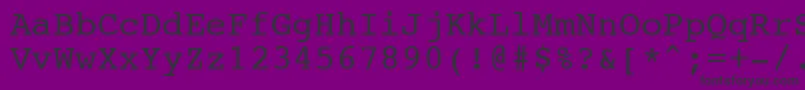 フォントNtcouriervkCyrillicNormaloblique – 紫の背景に黒い文字