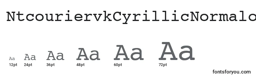 Размеры шрифта NtcouriervkCyrillicNormaloblique