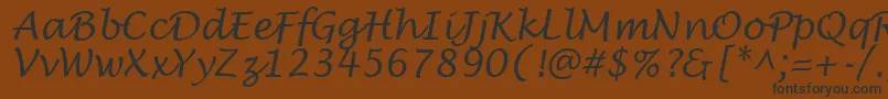 LantulaRegular Font – Black Fonts on Brown Background