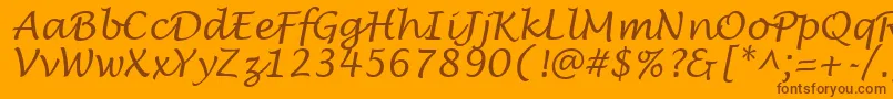 LantulaRegular Font – Brown Fonts on Orange Background