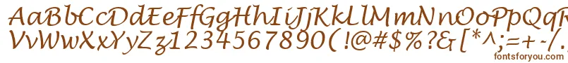 LantulaRegular-fontti – ruskeat fontit valkoisella taustalla
