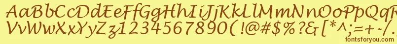 LantulaRegular Font – Brown Fonts on Yellow Background