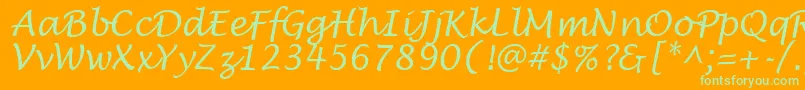 LantulaRegular Font – Green Fonts on Orange Background