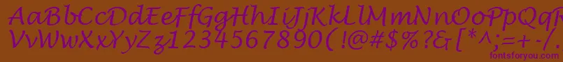 LantulaRegular Font – Purple Fonts on Brown Background