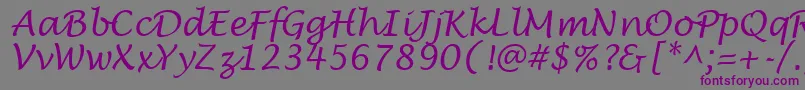 LantulaRegular-fontti – violetit fontit harmaalla taustalla