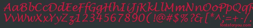 LantulaRegular Font – Red Fonts on Black Background