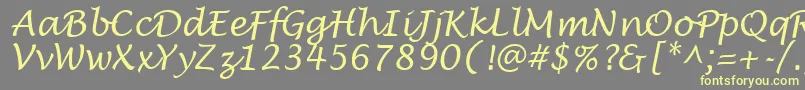 LantulaRegular-fontti – keltaiset fontit harmaalla taustalla