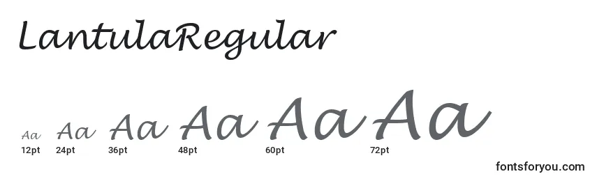 Размеры шрифта LantulaRegular