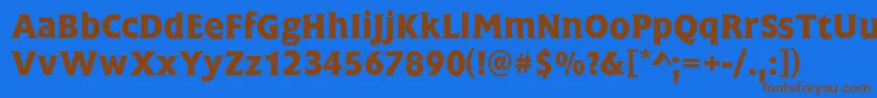 FrascatiMediumRegular Font – Brown Fonts on Blue Background