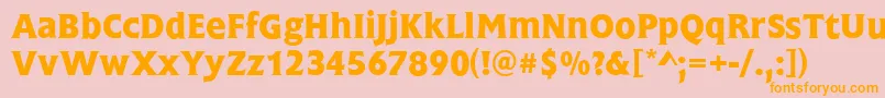 FrascatiMediumRegular Font – Orange Fonts on Pink Background