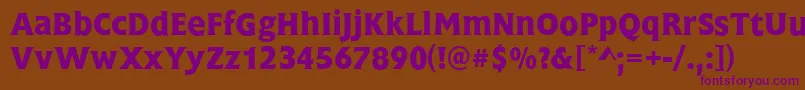 FrascatiMediumRegular Font – Purple Fonts on Brown Background