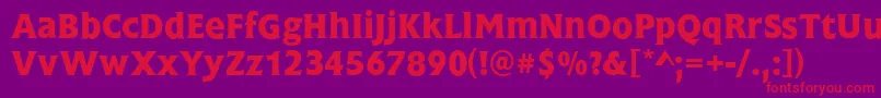 FrascatiMediumRegular Font – Red Fonts on Purple Background