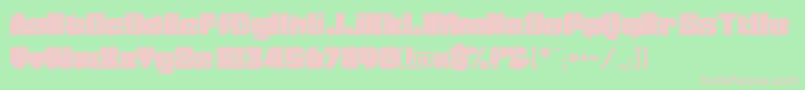 Powerchord Font – Pink Fonts on Green Background