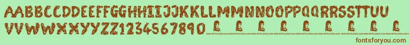 Moonstreet Font – Brown Fonts on Green Background