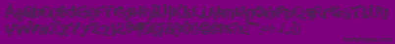 ShamanticsHollow Font – Black Fonts on Purple Background