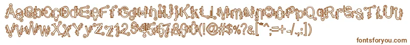 ShamanticsHollow-fontti – ruskeat fontit valkoisella taustalla