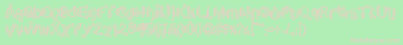 ShamanticsHollow Font – Pink Fonts on Green Background