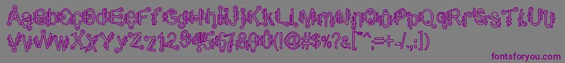 Шрифт ShamanticsHollow – фиолетовые шрифты на сером фоне