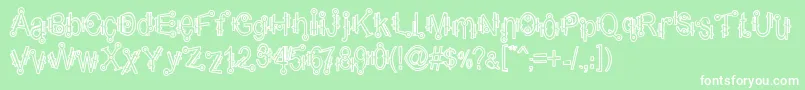 ShamanticsHollow Font – White Fonts on Green Background