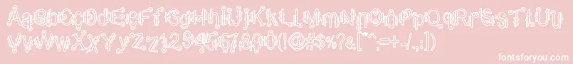 ShamanticsHollow Font – White Fonts on Pink Background