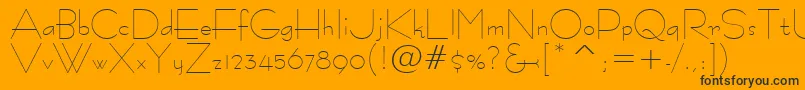 Tt1051m Font – Black Fonts on Orange Background