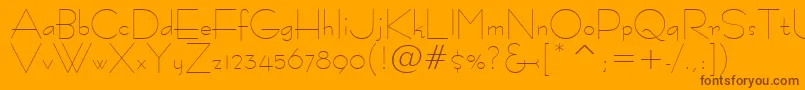 Tt1051m Font – Brown Fonts on Orange Background
