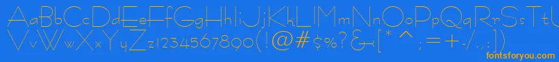 Tt1051m Font – Orange Fonts on Blue Background