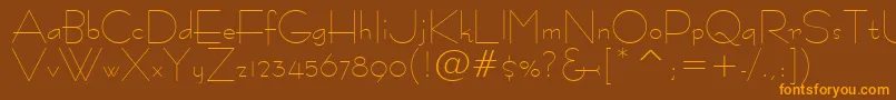 Tt1051m Font – Orange Fonts on Brown Background