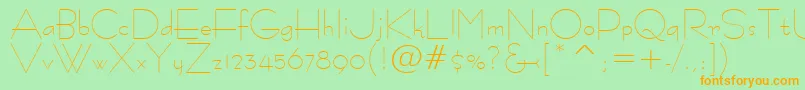 Tt1051m Font – Orange Fonts on Green Background