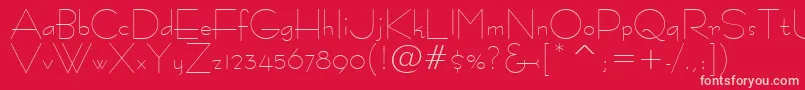 Tt1051m Font – Pink Fonts on Red Background